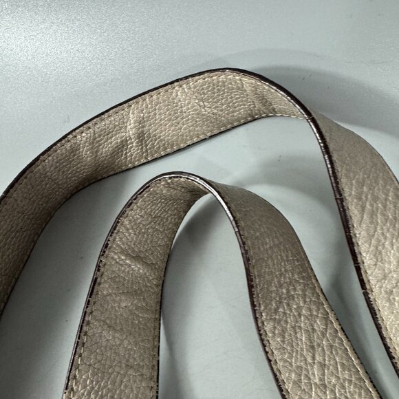 Coach Light Metallic Gray Long Wide Strap & Fob - Picture 4 of 12